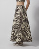 Malina Nederdel Meline Jacquard Midi White/Brown 38