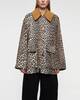 Ganni Jacket Printed Canvas Midi  Almond S-M