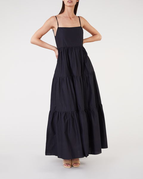  The Tiered Low Back Sundress  Black 1