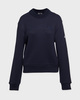 Moncler Sweatshirt Logo Relaxed Navy XS