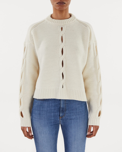 Braided Wool Sweater Ljusgul 1