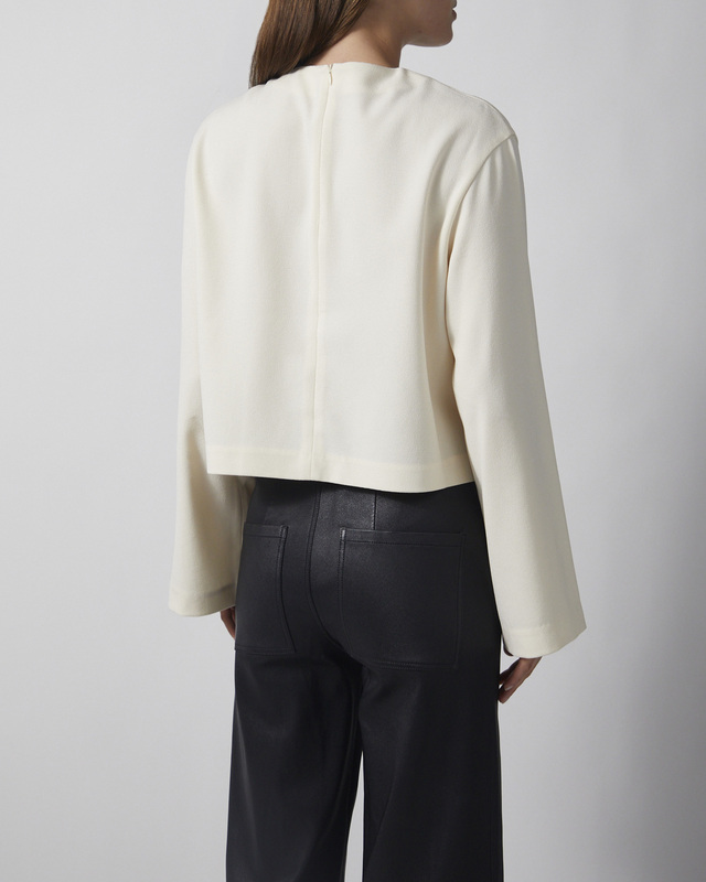Wakakuu Icons Bluse Creme Cropped Cream S