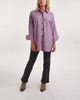 Ganni Shirt Stripe Cotton Oversize Raglan Rosa L-XL