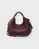 Ganni Bag Hobo Mini Grained Brown  ONESIZE