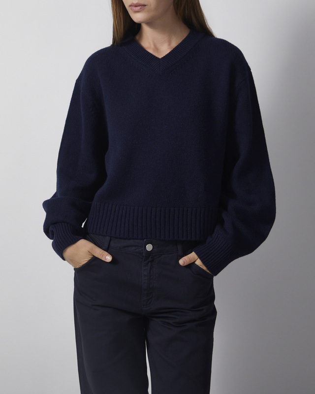 Wakakuu Icons Genser Cashmere V-Neck Navy M