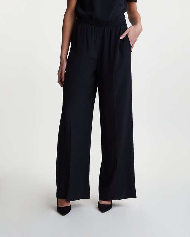 JOSEPH Pants Hulin Crepe De soie Black 38