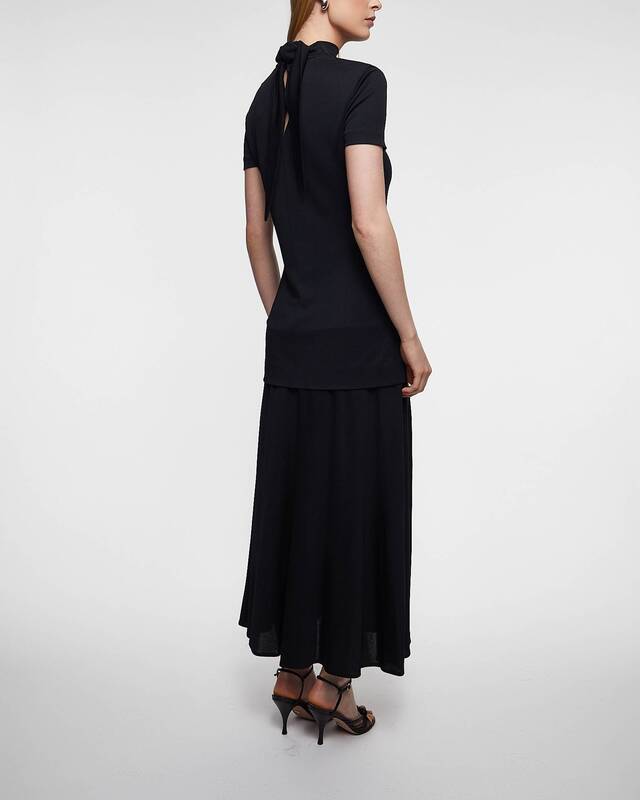 Jil Sander Klänning Fluid Viscose High-Neck  Svart 36