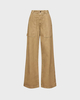 Moncler Bukser Cotton Wide Leg Pants Beige L