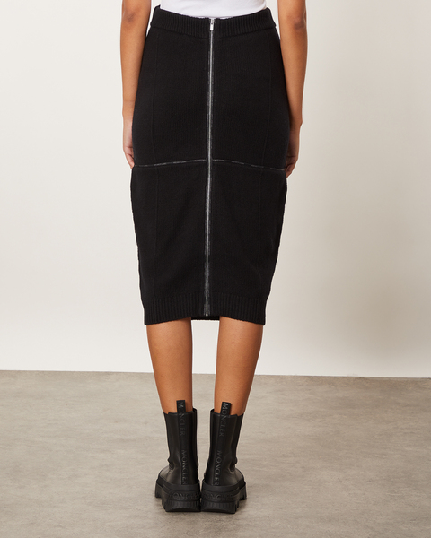 Wool Skirt  Logo Utility Black 2
