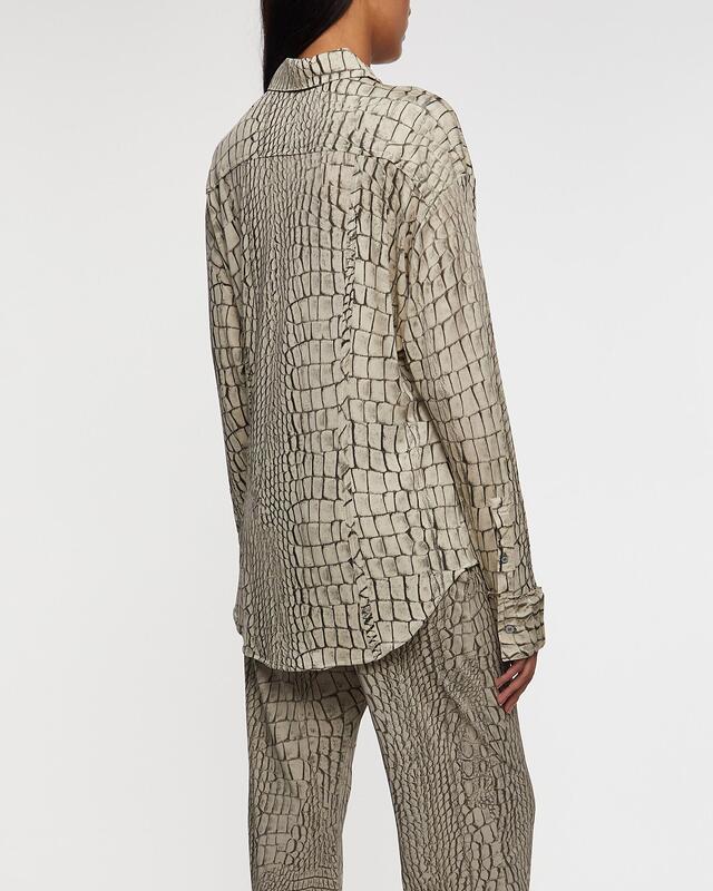 Acne Studios Skjorta Printet Button-Up Grå 40