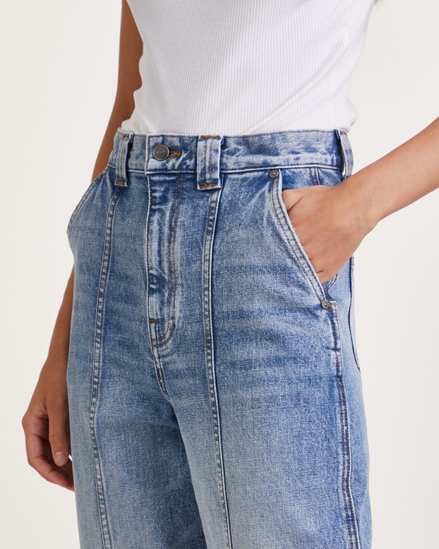 Khaite Jeans Hugo cropped high-rise wide-leg Denim 28