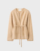 Soft Goat Cardigan Brushed Camel S
