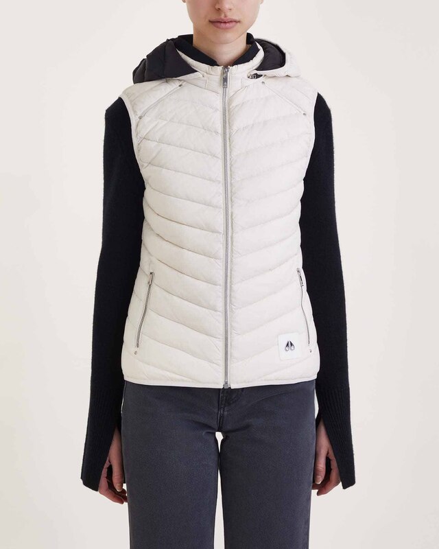 Moose Knuckles Air Down Vest  Offwhite XS