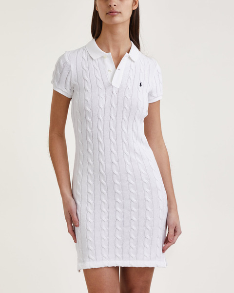 Dress Polo Cable Short Sleeve White 1
