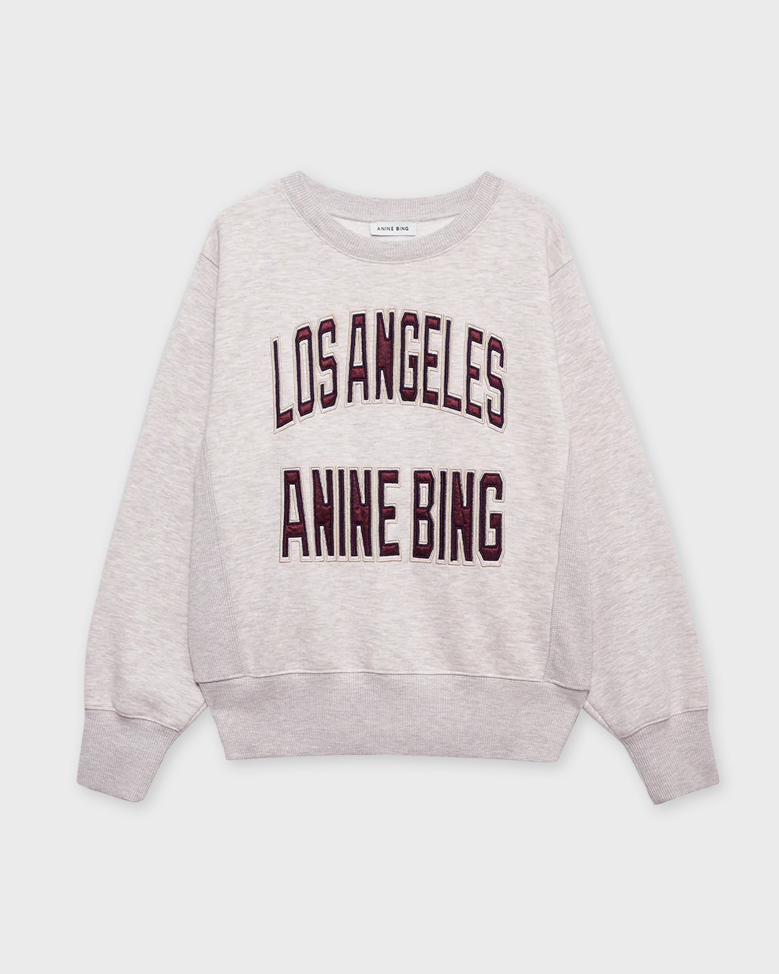Anine Bing Women's Beige Harry Shrunken Sweatshirt La Lar L