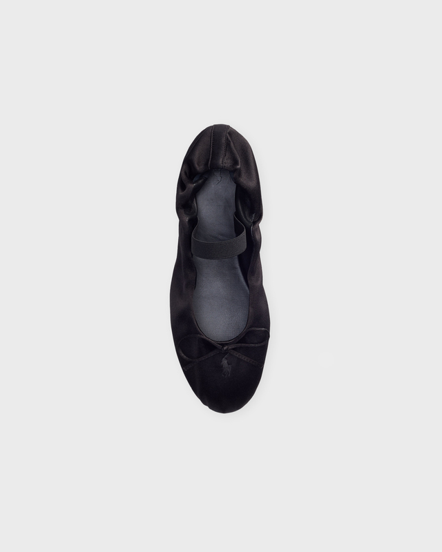 POLO Ralph Lauren Ballerina Silk Satin Svart US 7 (EUR 37,5)