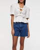 GANNI Blus Washed Stretch Cotton Strap Vit 34