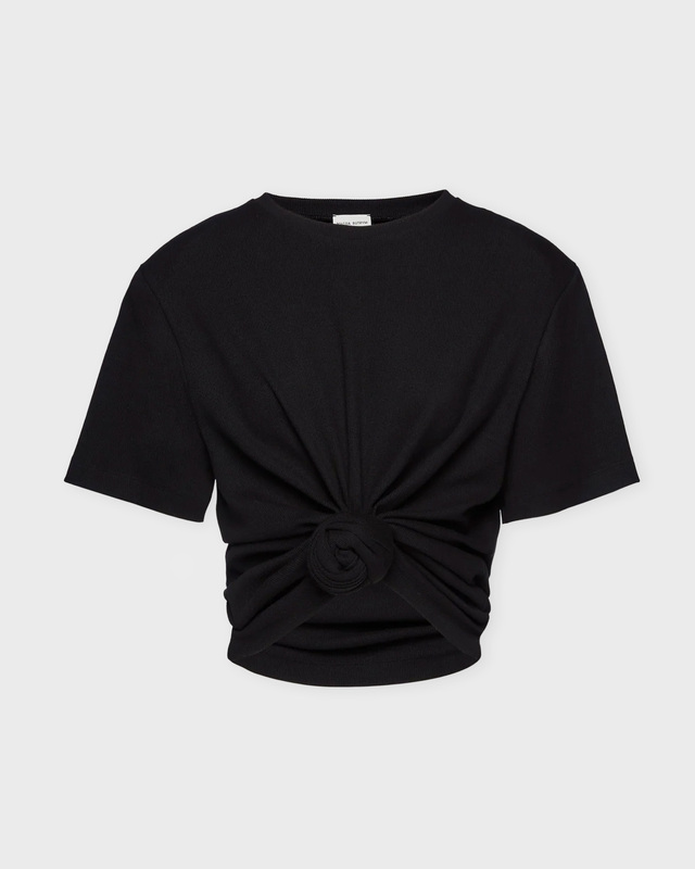 Magda Butrym T-shirt RE25  Knotted  Black FR 38 (EUR 36)