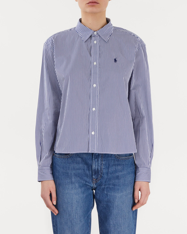 POLO Ralph Lauren Long Sleeve Shirt  Vit/blå S
