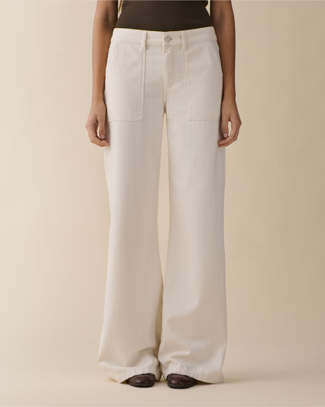 Jeanerica Trousers Guell Chevron Ecru Ecru W26/L32