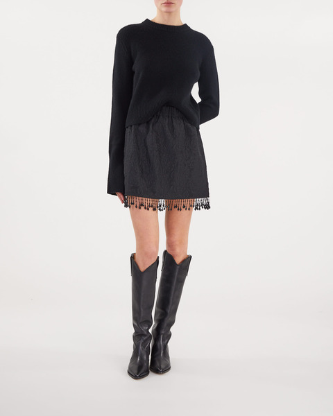 Mini skirt with pearls. Black 1