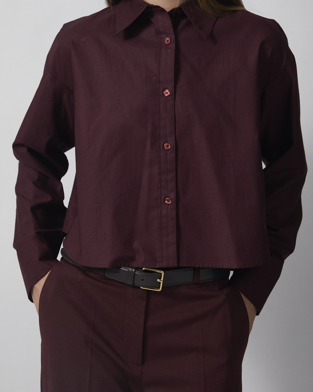 Wakakuu Icons Skjorta Cropped Burgundy L