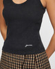 Ganni Top Heavy Rib Jersey Tank Washed black XL