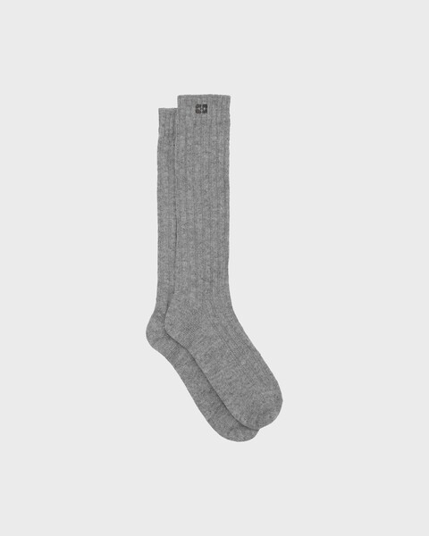 Socks Winter Ribbed Grey 1