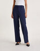GANNI Byxor Drapey Melange High Waist  Sky captain 38