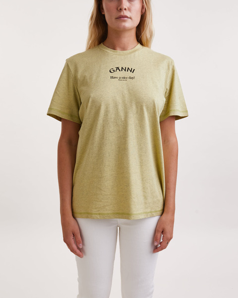 T-Shirt Thin Jersey Relaxed O-neck Grön 1