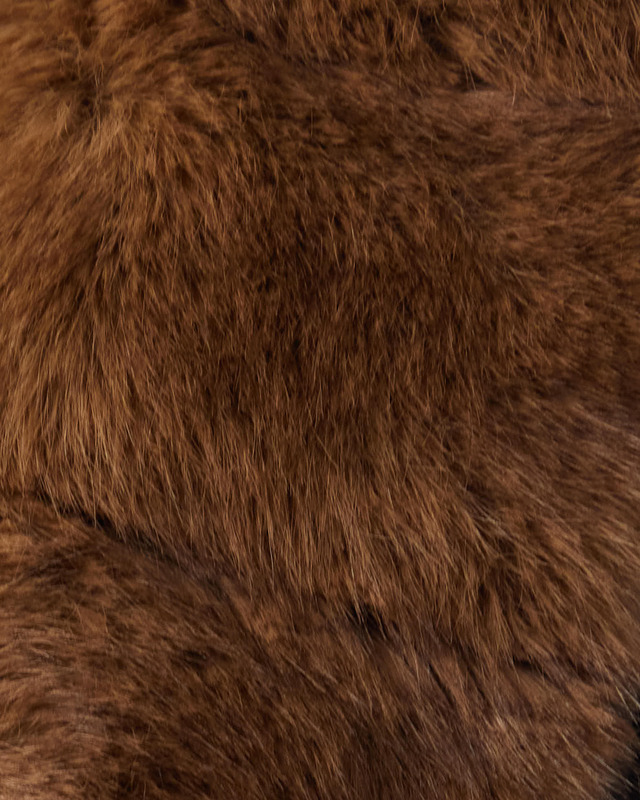 ROTATE Birger Christensen Coat Faux Fur Collar Espresso 38