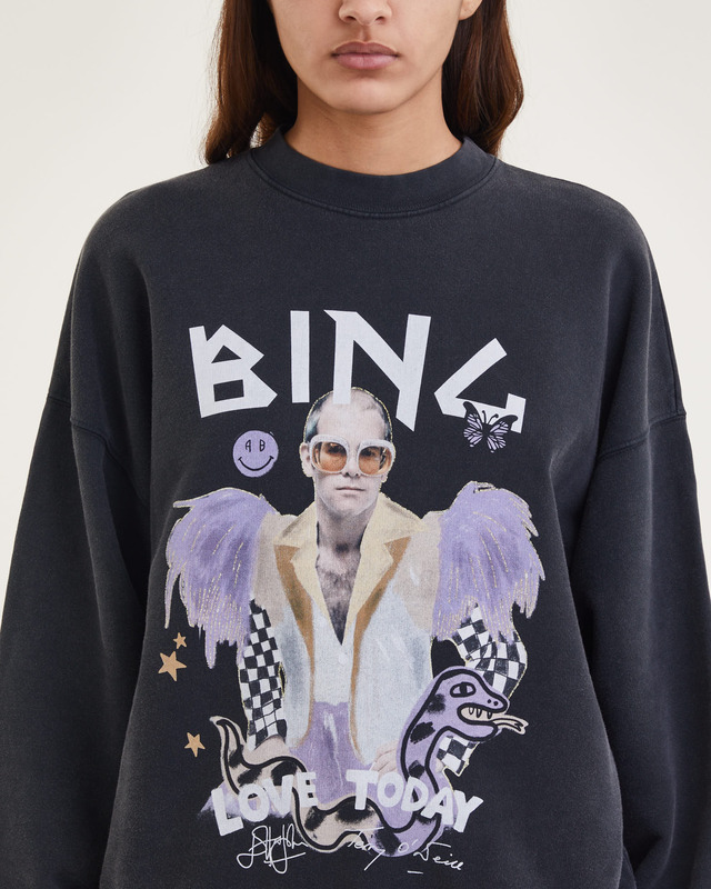 Anine Bing Tröja Harvey Crew AB X Elton John Washed black M