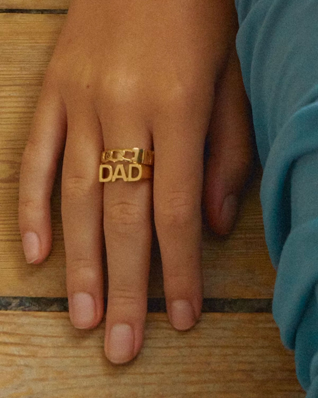 MARIA BLACK Ring Dad Guld 54