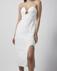 FARM Rio Klänning Sleeveless Midi Shell Offwhite XS