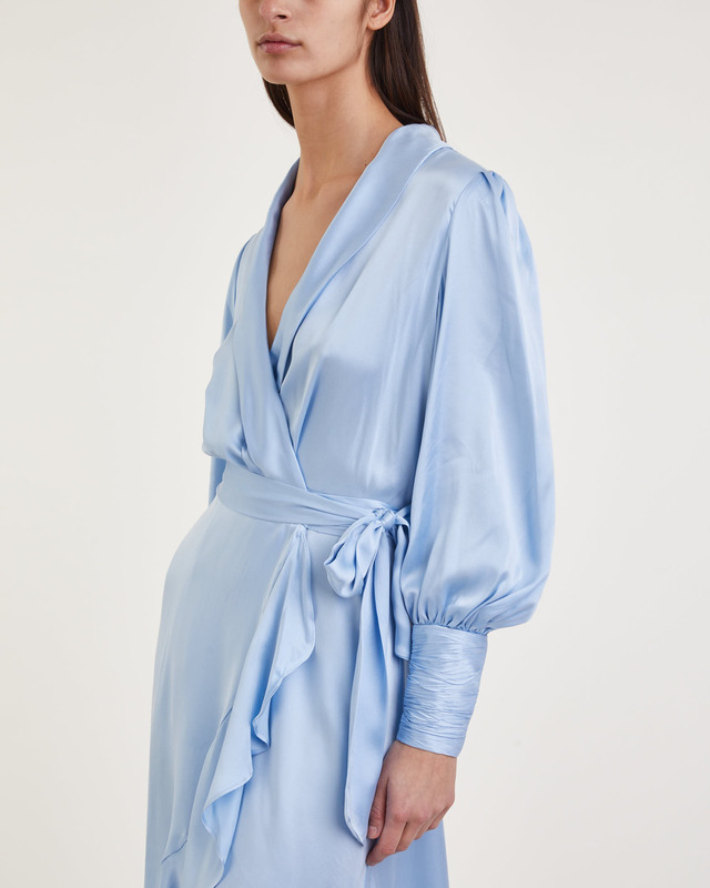 Zimmermann Klänning Silk Wrap Midi Skye blue 0 (XS-S)