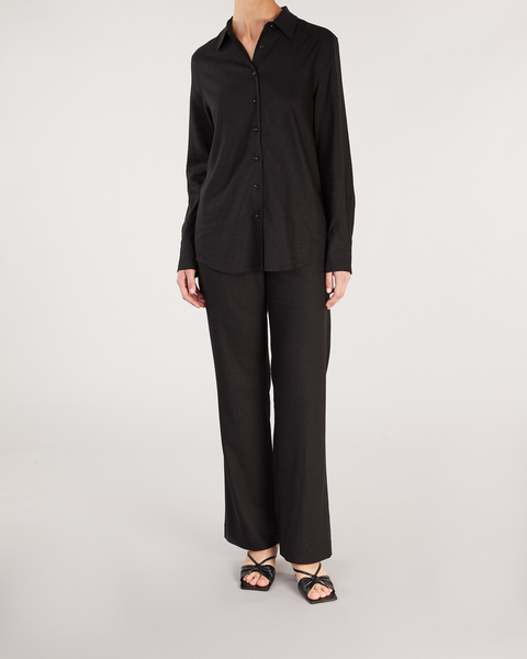 Shirt Linen Black 1
