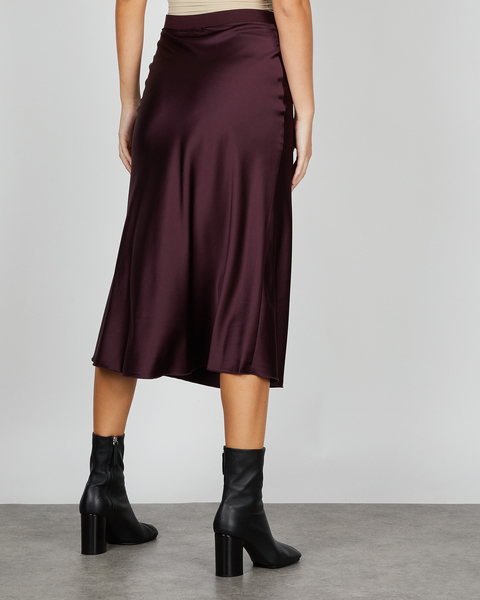 Skirt Hana Satin Burgundy  2