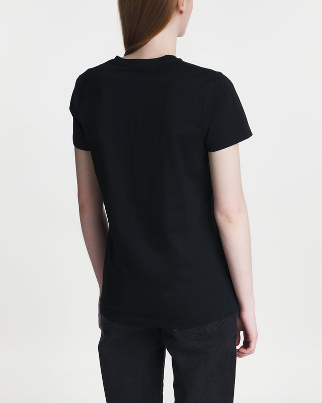 Moncler T-Shirt Cotton Jersey Maglia Svart XS