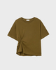 Dagmar T-skjorte Knot Dark Green XS