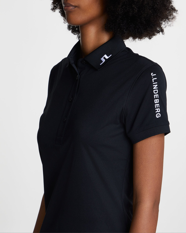 J Lindeberg Polo Shirt Tour Tech Golf Black S