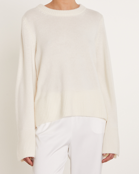 Sweater R-neck Wool Offwhite 1