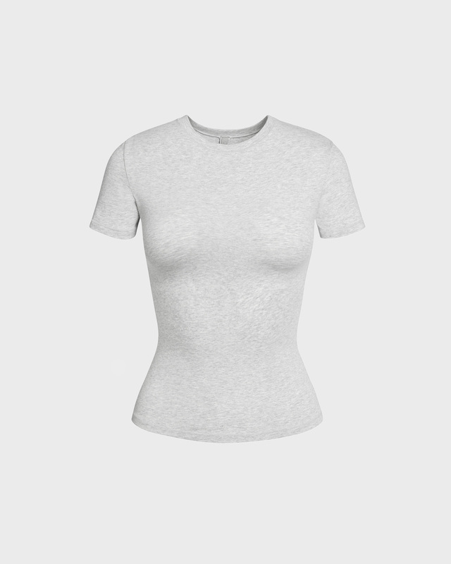 Skims T-shirt Cotton Jersey Light Heather Grey S