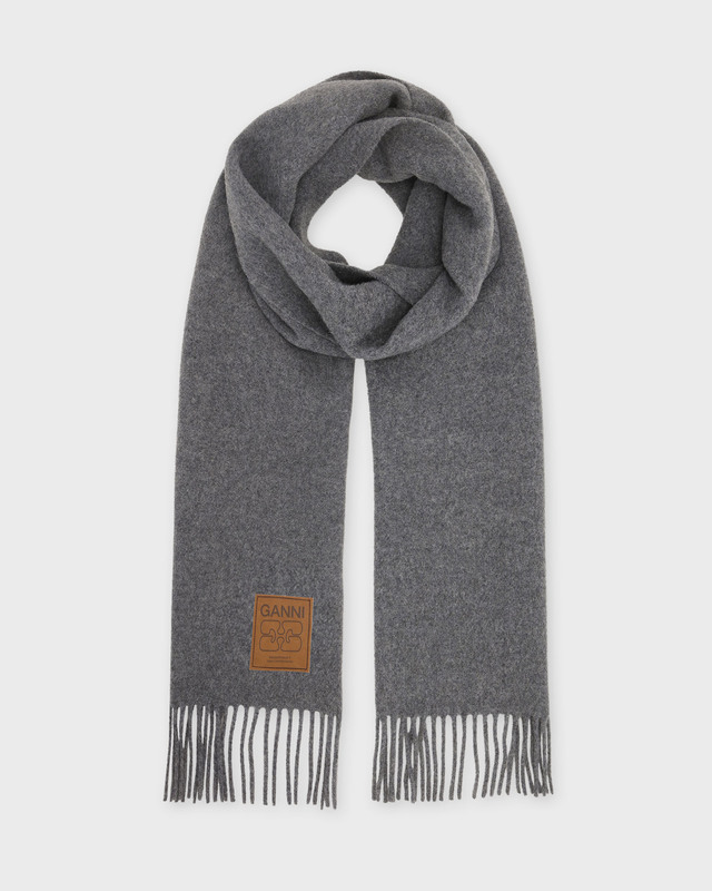 Ganni Scarf Double Face Wool  Paloma melange ONESIZE