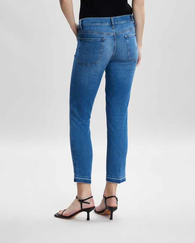 7 For All Mankind Jeans Roxanne Ankle Skylight Destroyed Mid blue  27