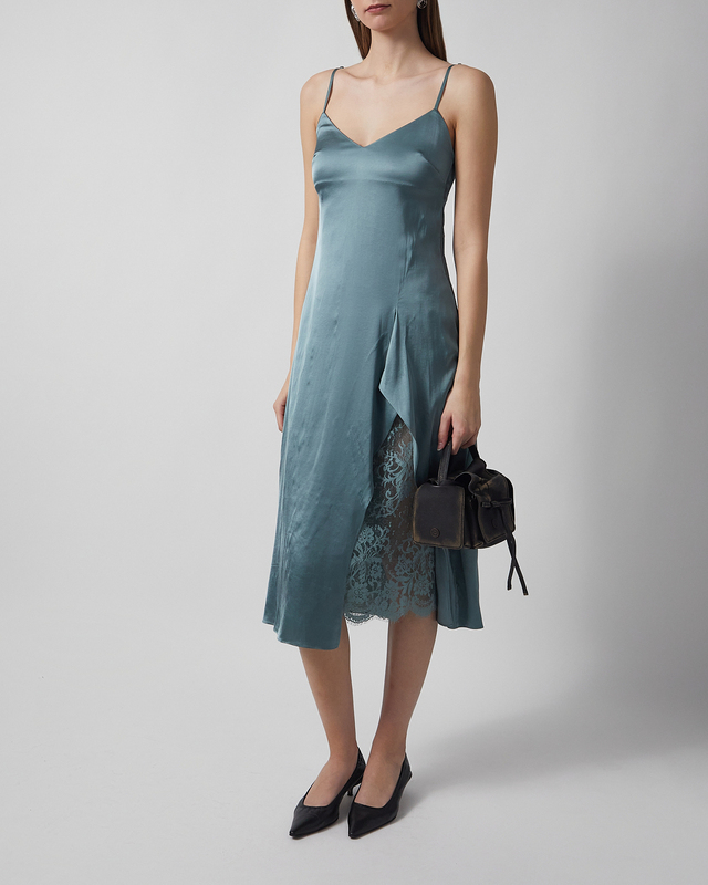 Acne Studios Dress Satin Slip Sage 36