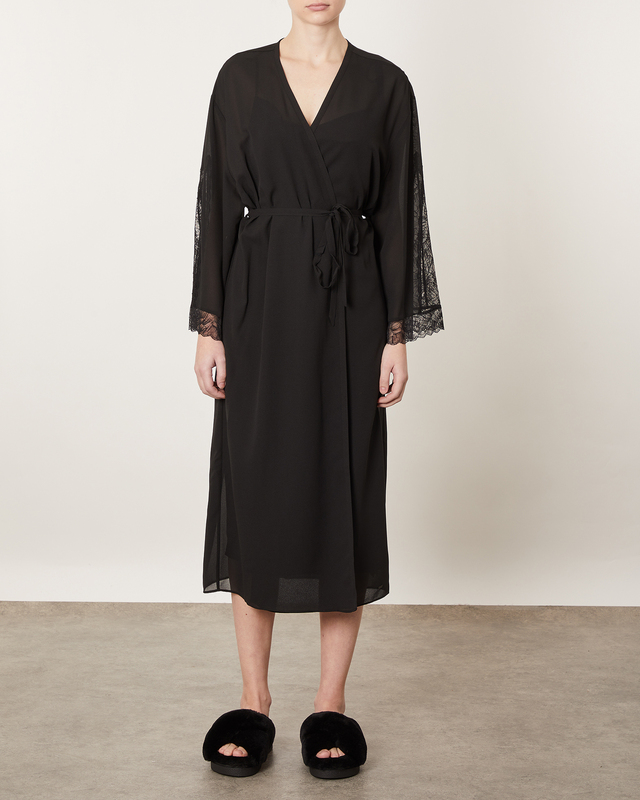 Calvin Klein Morgonrock Svart M-L
