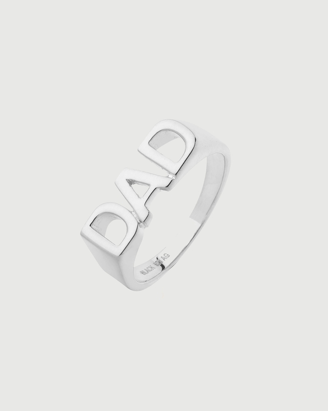 Maria Black Ring Dad Silver 58