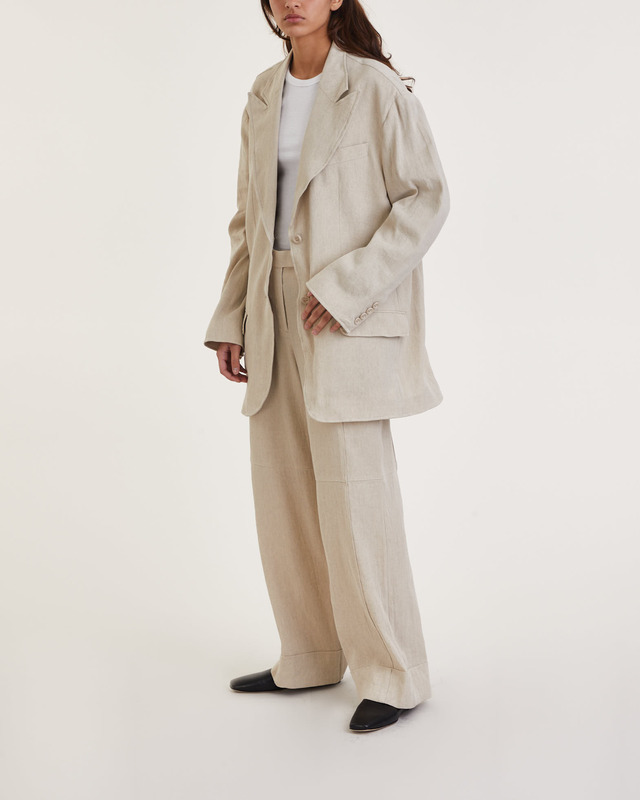 Acne Studios Kavaj Linen Single Breasted  Sand 38