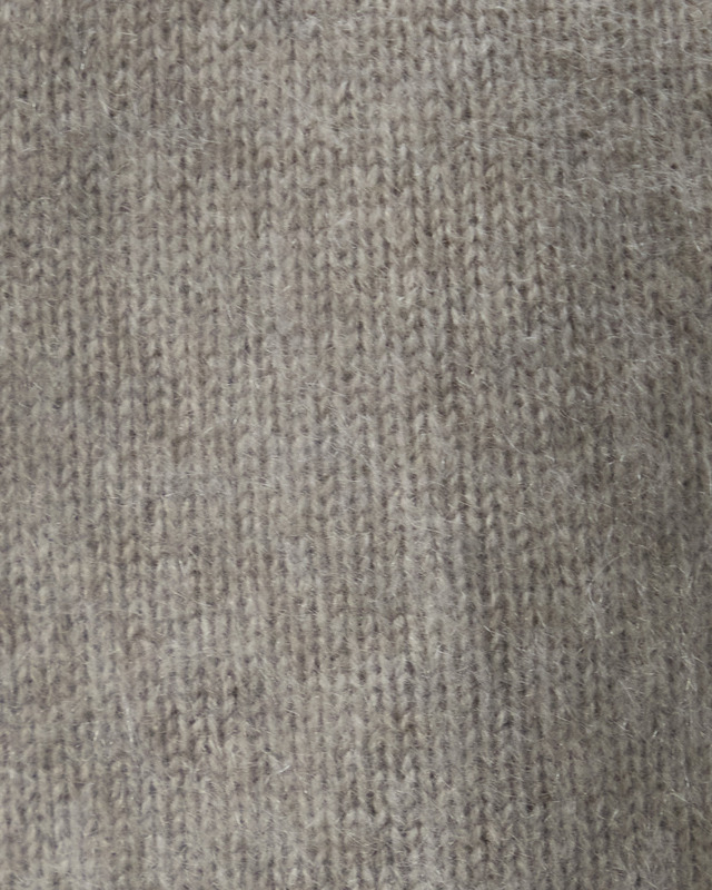 Soft Goat Sweater Brushed Fair Isle Crewneck Greige S