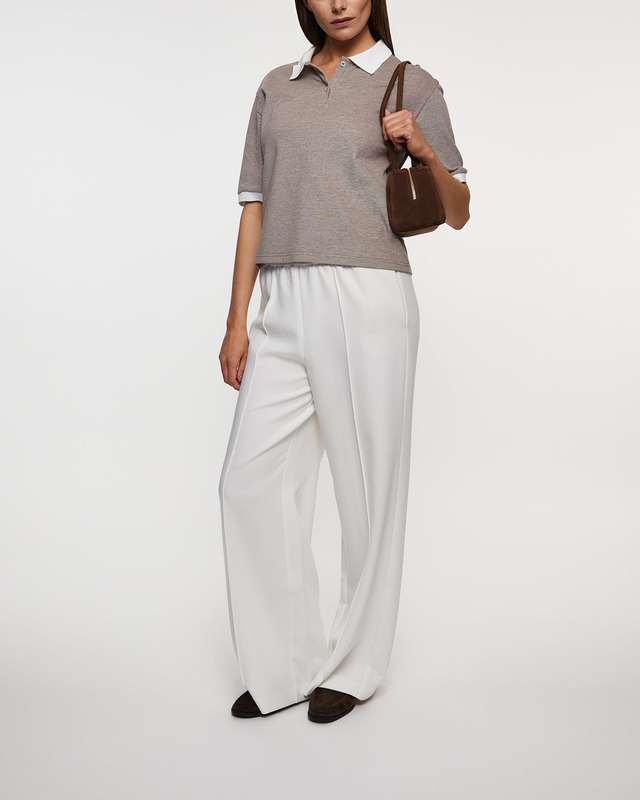 Wakakuu Icons Top Linosa Polo T-Shirt Beige XS